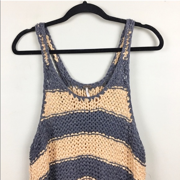 Free People Stars That Shine Striped Crochet Sweater Tank - Picture 6 of 9
